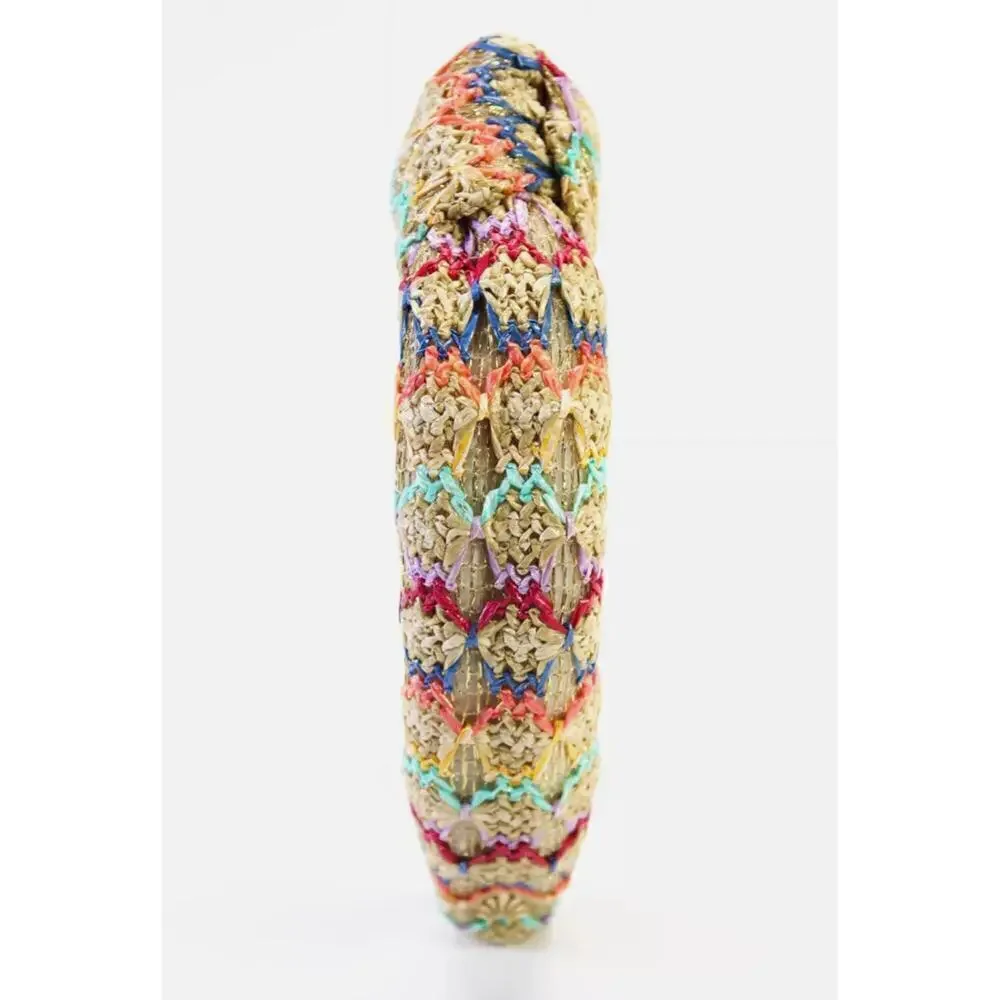 RARE Lele SADOUGHI Raffia Knotted Summer Headband